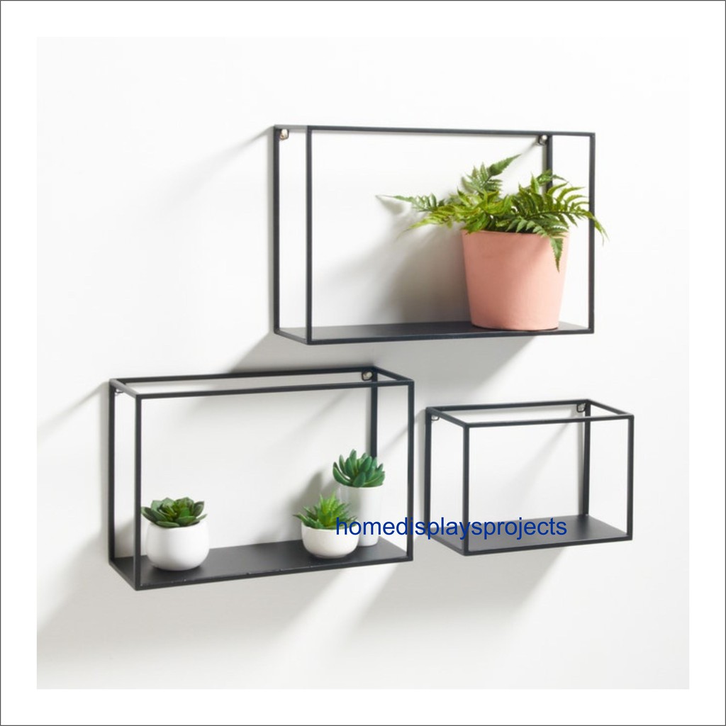 Rak Dinding Persegi Panjang Plat - Rak Persegi Panjang - Rak Dinding - Dekorasi Dinding