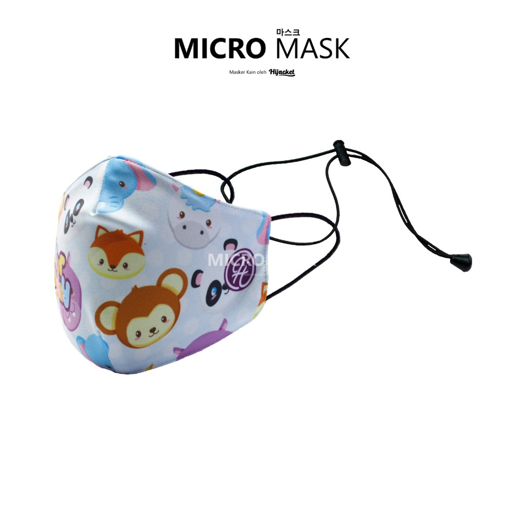 Masker Kain Anak Karakter Micro Mask Kids Hijacket / Masker Earloop / Masker Headloop-SYUKUR EVERYDAY 03