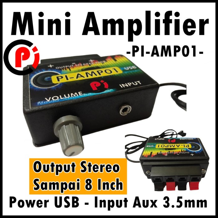 PI AMP01 Mini Power Amplifier USB 5 Volt Rakitan Speaker Stereo