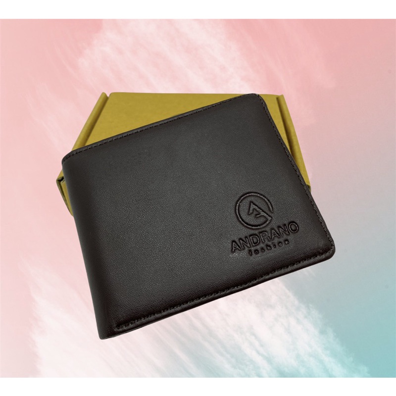 DOMPET PRIA ANDRANO KULIT SINTETIS LOGO EMBOS DOMPET PRIA MURAH MERIAH DOMPET PRIA ASLI DOMPET PRIA KULIT SINTETIS