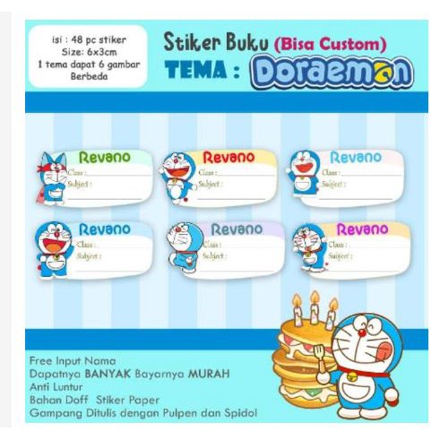 

katalog06-48pcs stiker nama kelas pelajaran anak custom tema karakter lucu murah laser printing