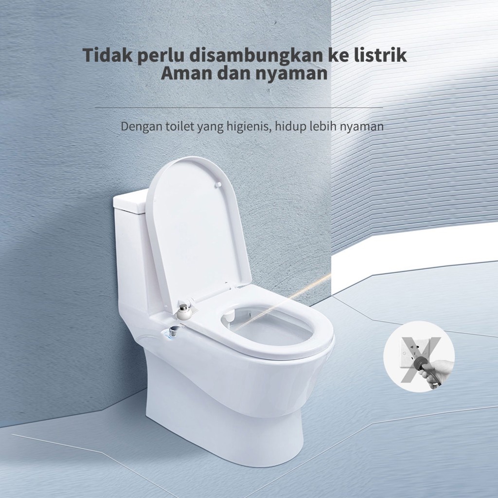 Kadonio Flusher toilet pintar toilet pintar untuk Kloset Semprotan Toilet menyiram dan membersihkan bidet tombol otomatis