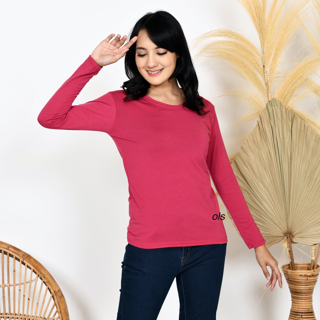 o-neck lengan panjang wanita