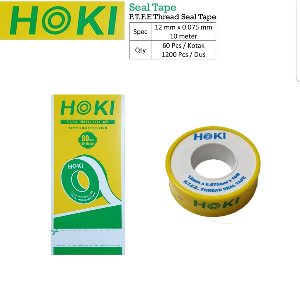 Hoki Seal Tape Kran Air 10m Kualitas Premium / Solasi / Isolasi