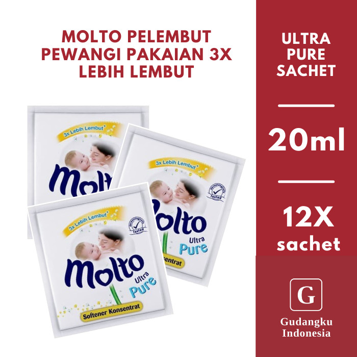 MOLTO ULTRA PURE molto putih 20 ml 1 renceng 12 sachet