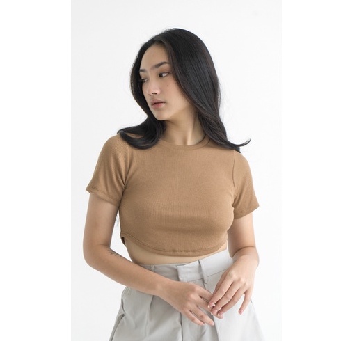 [TAVIA] RHEA RIBBED KNIT TOP