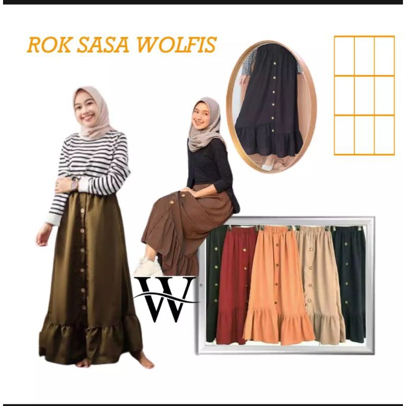 Sasa rok/rok muslim/rok panjang/size L
