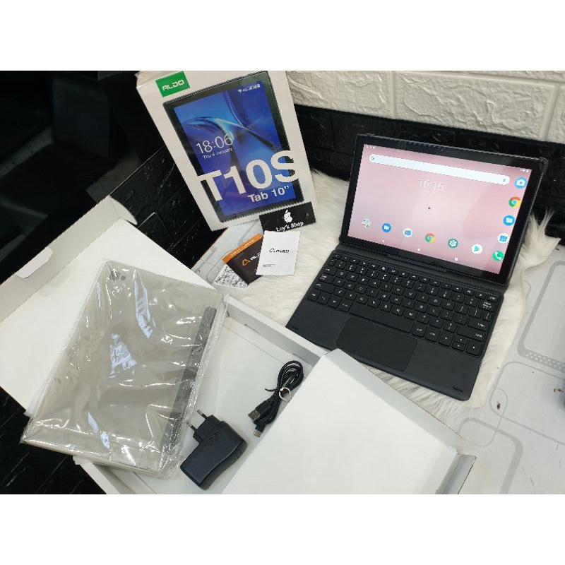 TABLET TERBAIK ALDO 10 inch 4G LTE Plus keyboard super keren