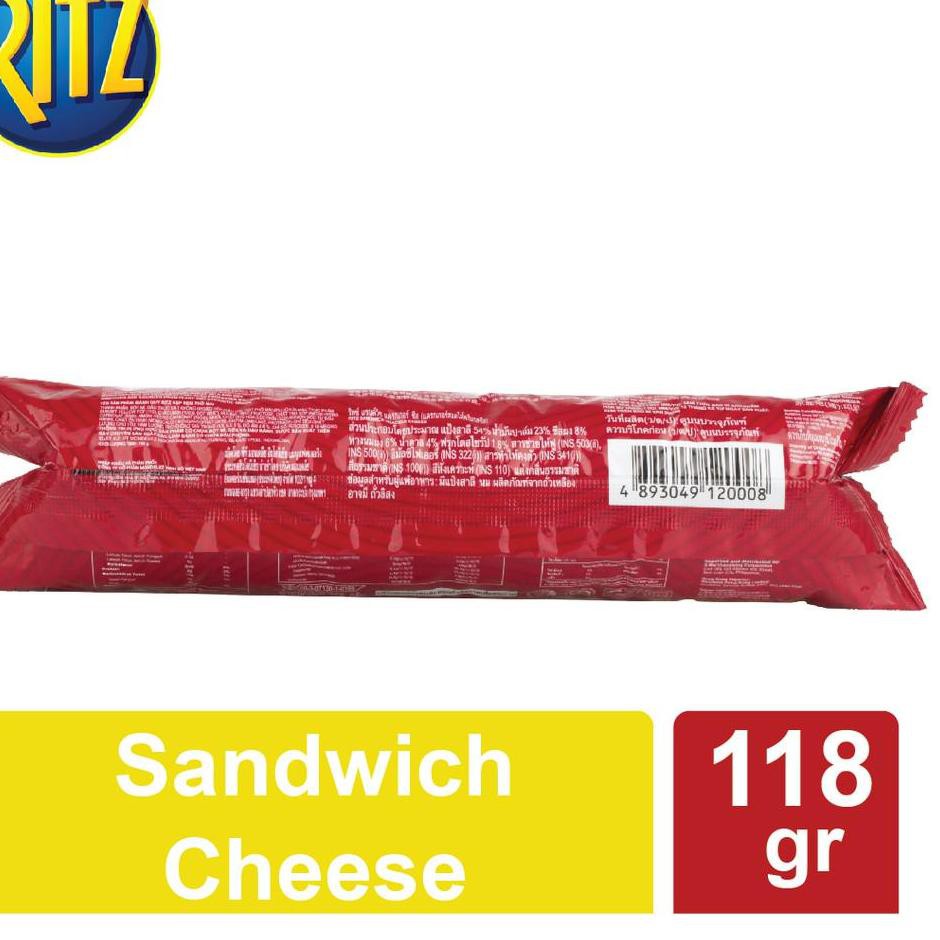 

TERLARIS!!! Ritz Sandwich Biskuit Rasa Keju 118 gr x 2 pcs