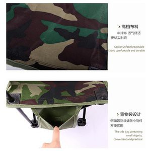 Taffsport Kursi Lipat Kotak Desain Army Hijau Army green chair portable portabel S1017 - Army Green