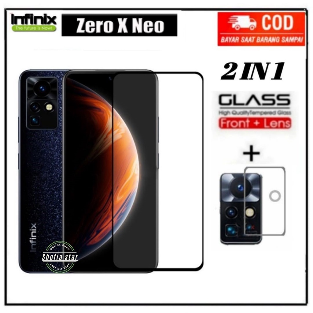 PAKET 2IN1 TEMPERED GLASS ZERO X NEO TG LAYAR ANTI GORES KACA FULL COVER