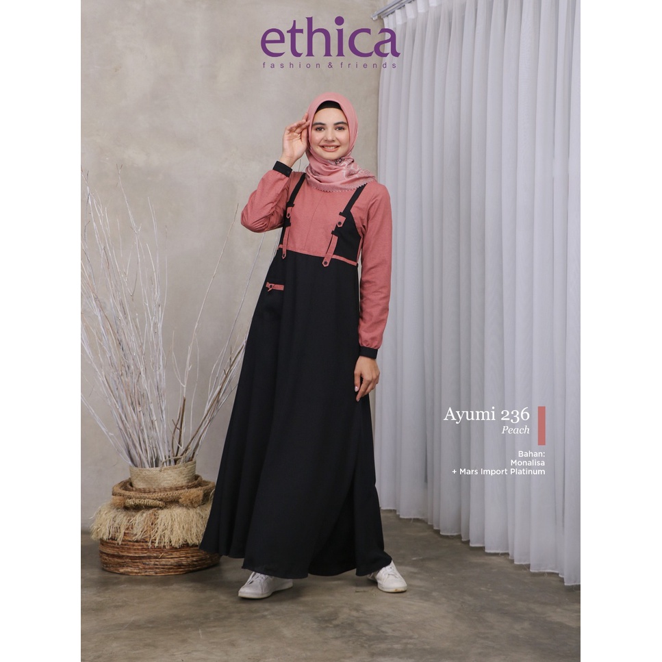 GAMIS TERBARU 2021 ETHICA AYUMI 236 PEACH