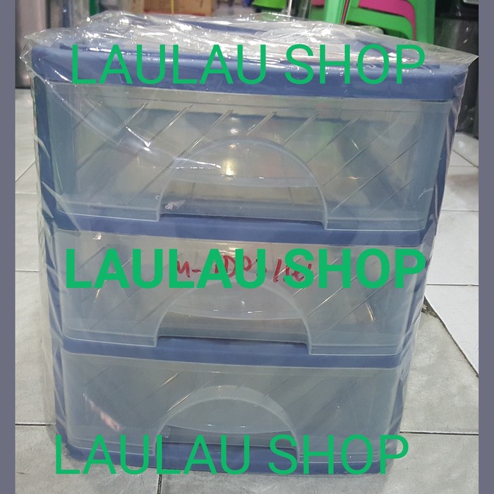 LACI CONTAINER SUSUN 3 SMALL MERK ASVITA / TEMPAT SURAT A4 / SERBAGUNA