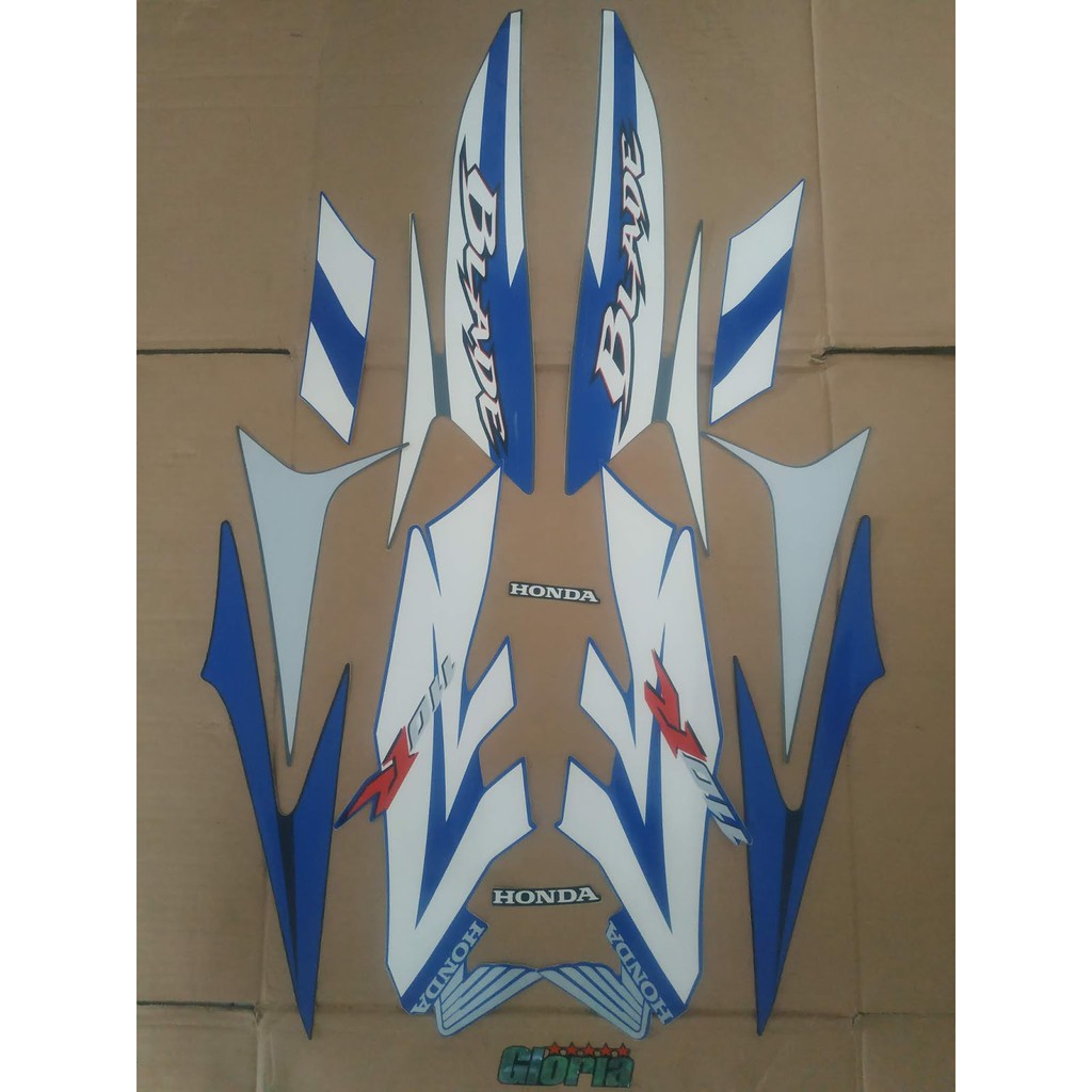 Striping List Body Blade Lama Old Tahun 2009 - Biru Putih