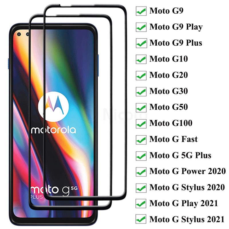 Pelindung Layar Tempered Glass Untuk Motorola Moto G9 G10 G20 G30 G50 G100 Play Plus Moto G 5G Fast Power Stylus Play Plus 2020 2021