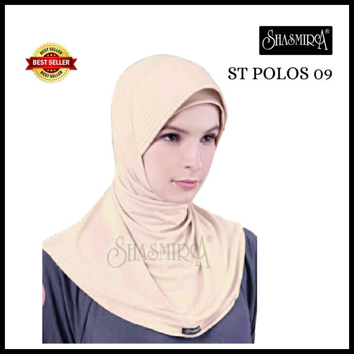Kerudung Instan Bergo St Polos 09 Shasmira Bergo Spandek Sutra Pendek