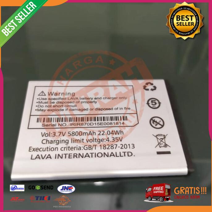 Acc Hp Baterai Lava Iris 870 Leb104 5800Mah Double Power Lava Konektor 3 Pin