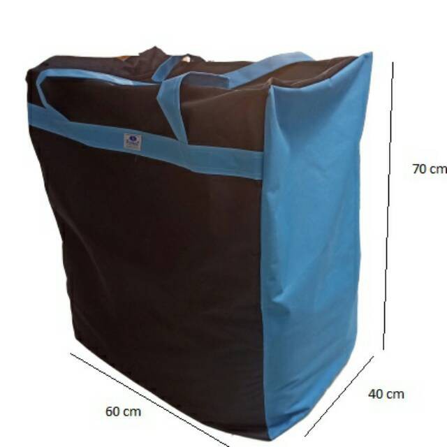 Tas Terpal Karung Jumbo Tas Laundry Kain Waterproof Serbaguna Keranjang Pakaian Tas Pasar 70x40x60cm