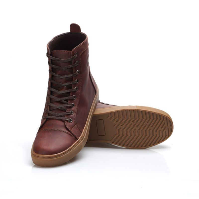 KAFRA - GREATA FOOTWEAR | Sepatu Sneakers Kulit Asli Pria Men Sneakers Leather Casual Biker Casual