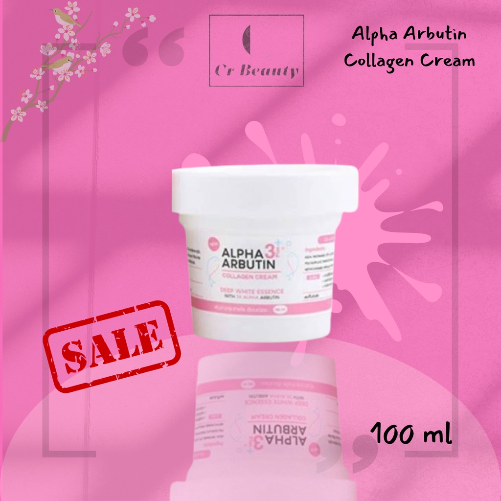 Alpha Arbutin 3+ Collagen Whitening Cream Jumbo Collagen Cream Pemutih Badan Bpom 100ml