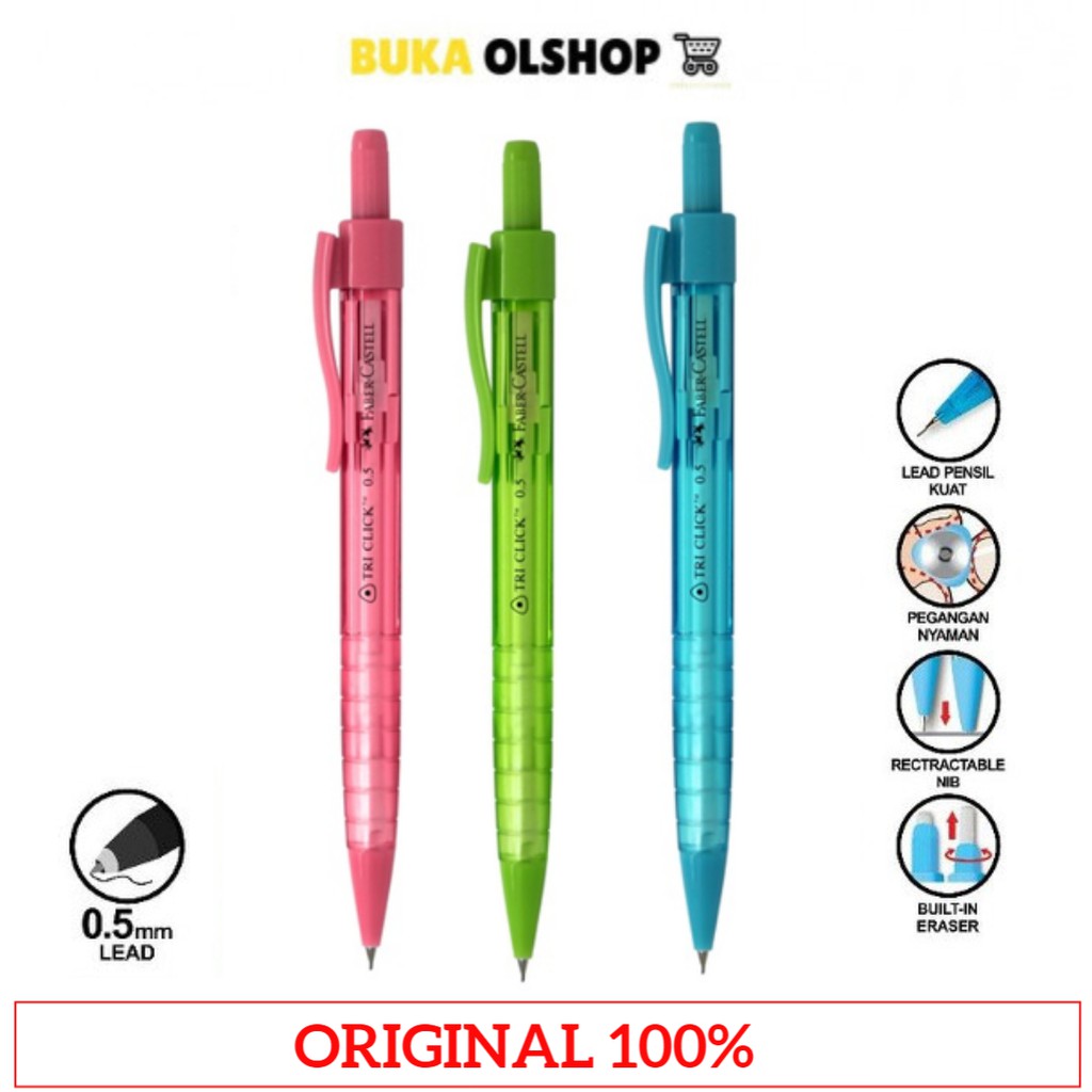 

Pensil Mekanik Faber Castell Tri Click Satuan