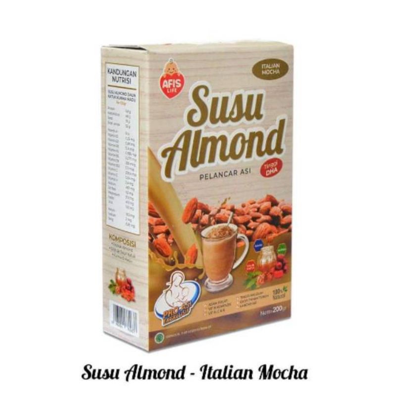 Afis life susu Almond italian mocca 200gr / pelancar Asi