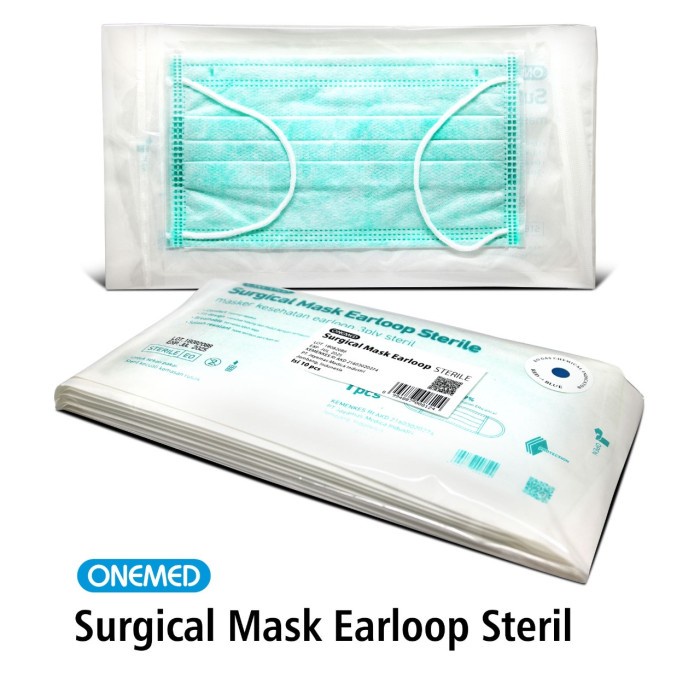 Masker Bedah Steril Onemed Pack Isi 10pcs OJ2