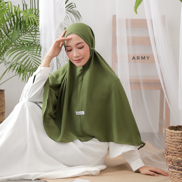 HIjab Bergo Instant Jilbab Harian Khimar Bubble Crepe Delia Instan FH