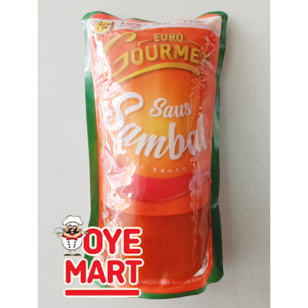 EURO GOURMET SAUS SAMBAL 1000GR HARGA PROMO / SAMBEL GORENG /SAMBEL PEDAS / SAMBEL TOMAT