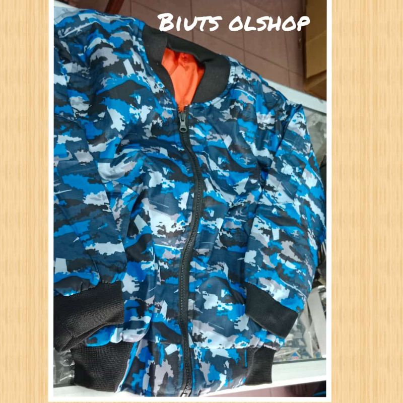 Jaket Army Anak Loreng biru