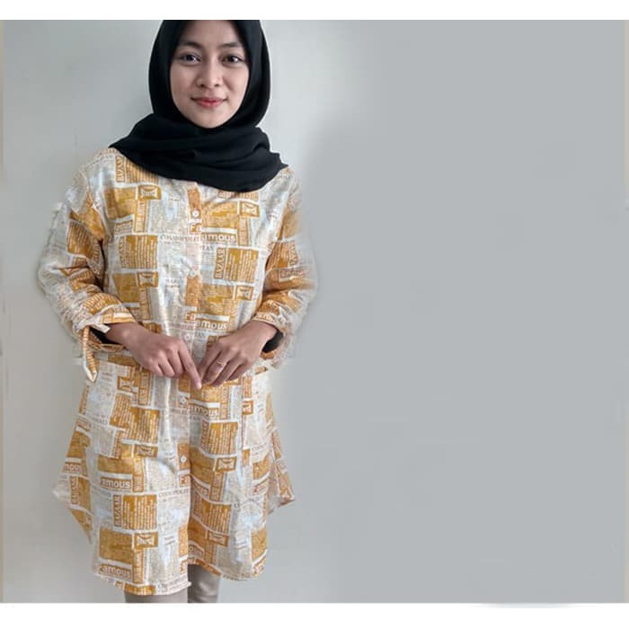 BIG PROMO BAJU ATASAN MUSLIM FERA TUNIK MOTIF KORAN