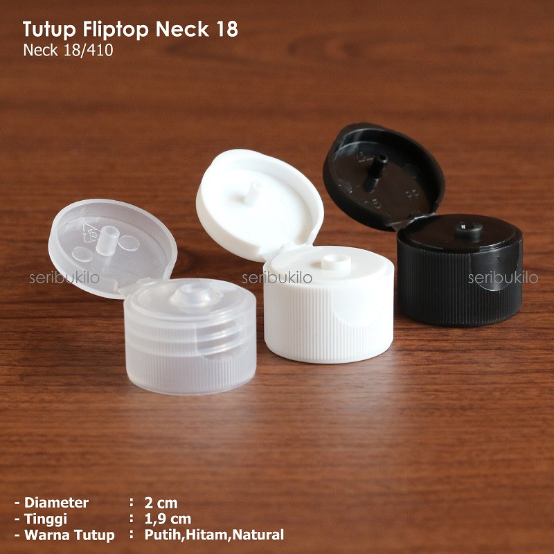 TUTUP BOTOL FLIPTOP - NECK 18 / FLIPTOP NATURAL DAN PUTIH