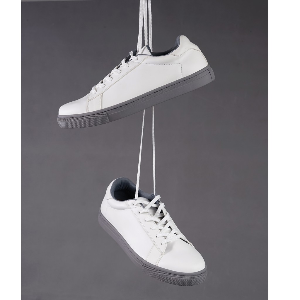 Rover White Grey | Sepatu Casual Sneakers Kasual Polos Ori Pria Cowok Lokal Footwear | FORIND x Volve