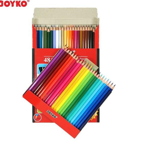 

j23♘ COLOR PENCIL / PENSIL WARNA JOYKO CP-48PB / CP 48B FREE RAUTAN (48 WARNA)