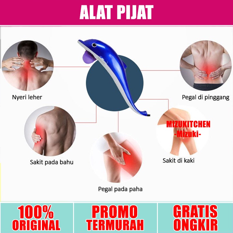 Alat Pijat Dolphin Massager Besar 808 Alat Pijat Getar Elektrik Pundak Punggung dapat 3kepala pijit