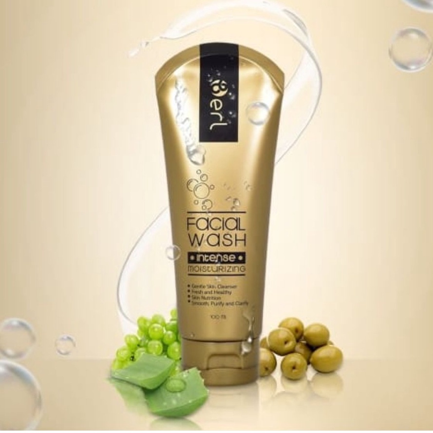 Facial Wash BERL Intense Lightening Mousturizing Kemasan Baru