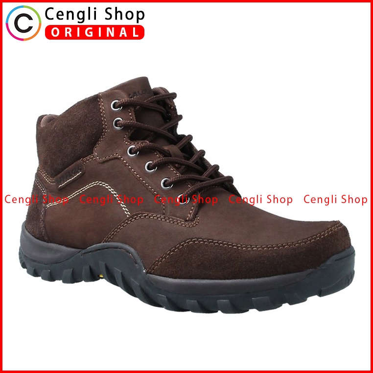 SEPATU BOOT PAKALOLO PRIA ORIGINAL CASUAL KULIT ASLI COKLAT PB06