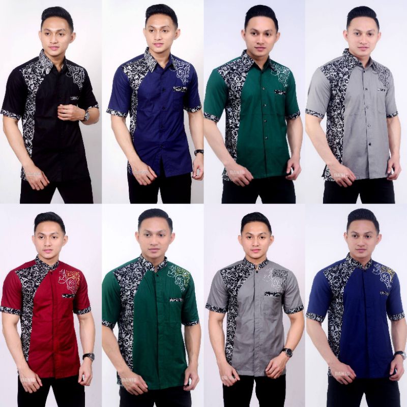 KEMEJA BATIK LENGAN PENDEK TERBARU DI SHOPEE FASHION PRIA HEM BATIK EXLUSIVE