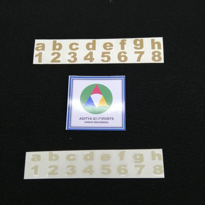 Notasi Sticker Angka Huruf Papan Catur Siap Tempel Bagus Mudah Murah