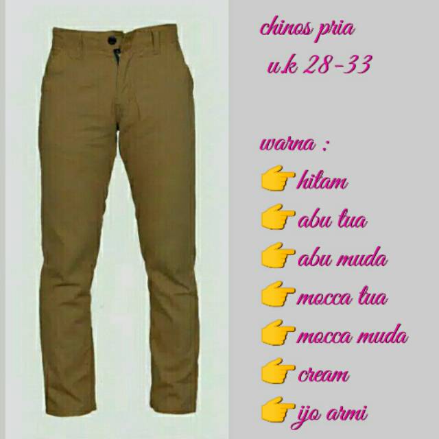 (READY STOOK TERMURAH) CELANA CHINOS PRIA