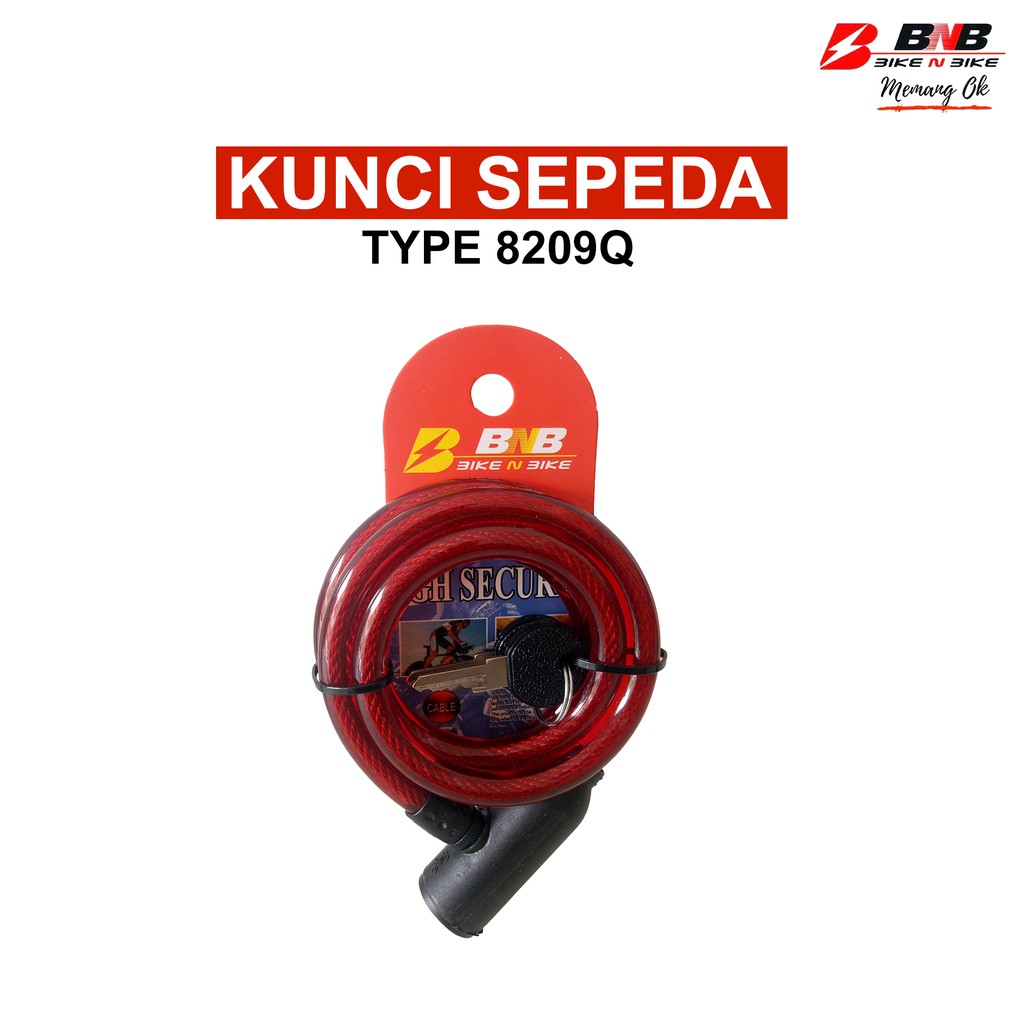 Bike N Bike - Kunci Sepeda BNB 8209 High Security-Merah