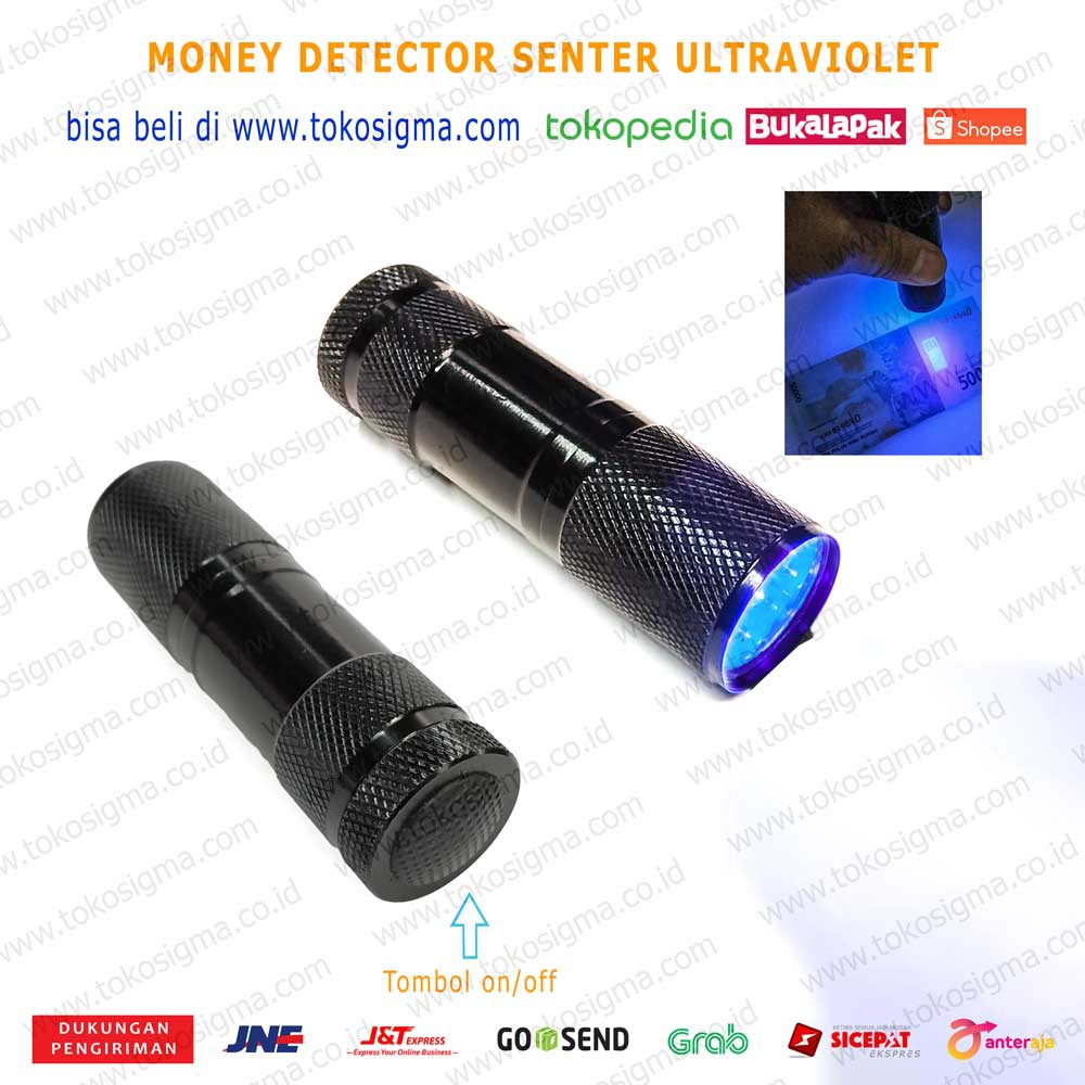 SENTER ULTRAVIOLET DETEKSI CEK UANG PORTABLE MONEY DETECTOR UV LED