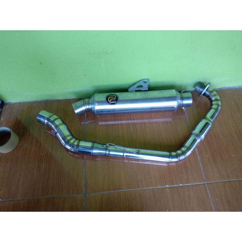 knalpot pekajaman leher boom tengah pnp GL CB TIGER MP SCORPIO