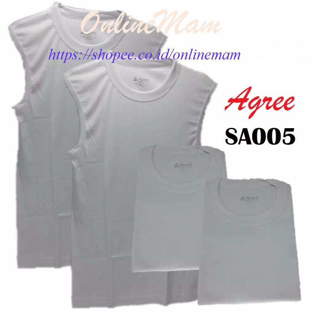 Singlet KATUN Pria Super Cool Agree SA005 / Kaos Oblong Cowok Laki Comfort Tanpa Lengan Agree SA 005