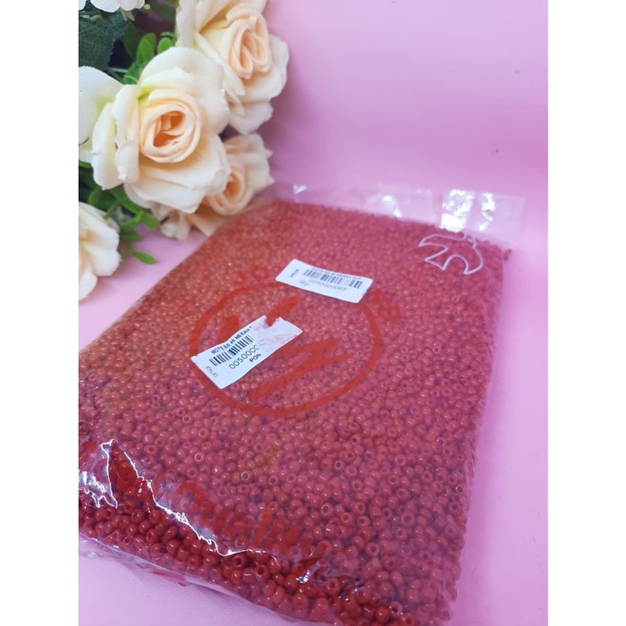 450GR MOTE JOY PASIR 8/0 45 MERAH DOP / MOTE MANIK PAYET / KERAJINAN