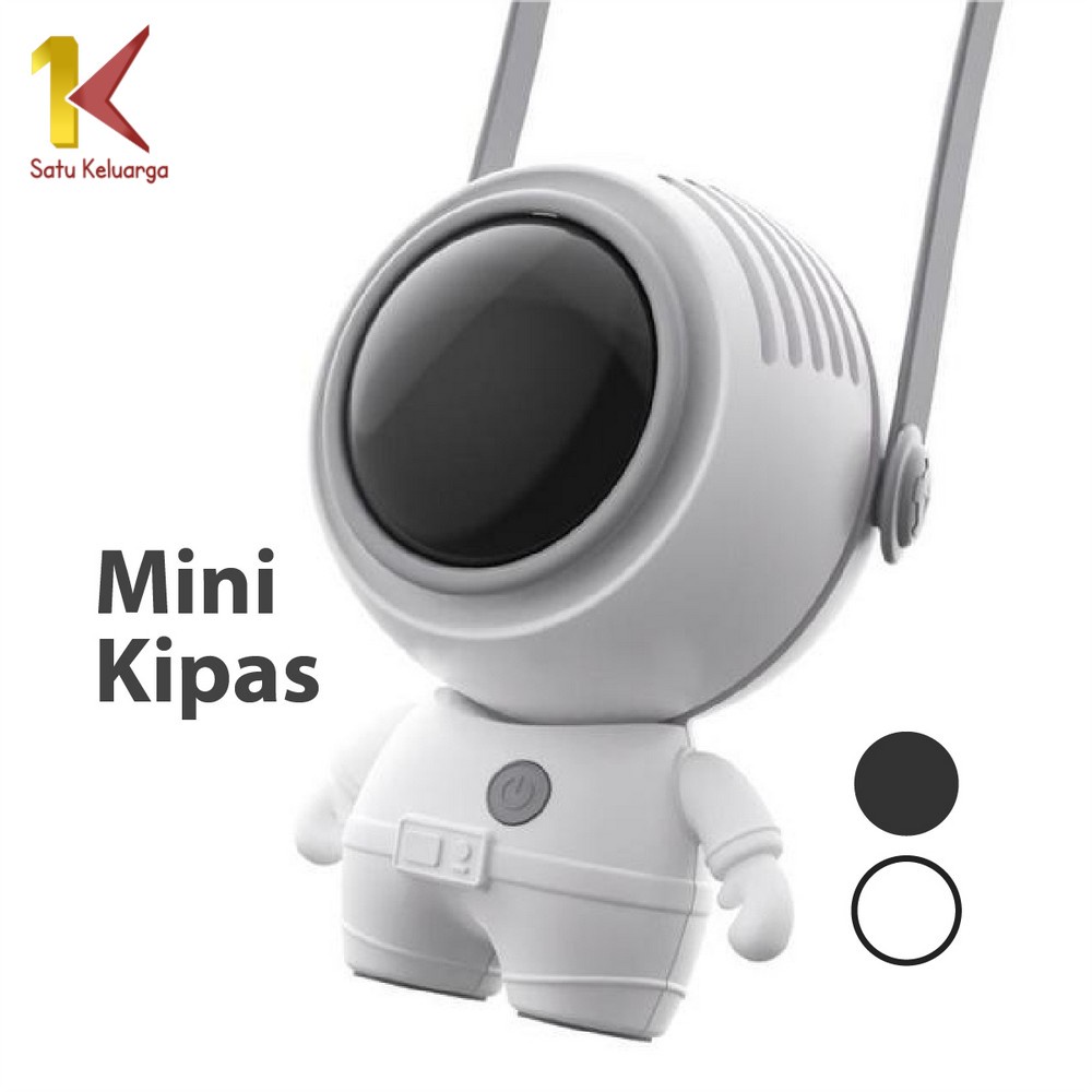 Satu Keluarga Kipas Angin Mini C505 Small Fan Lazy Outdoor Astronot Kipas Leher Gantung Spaceman Kar