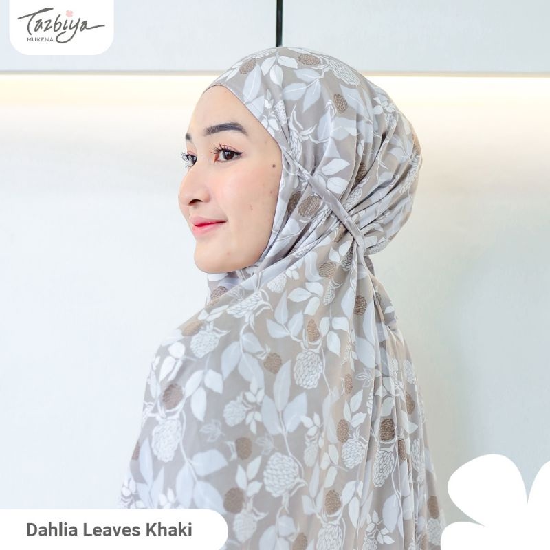 Mukena Tazbiya Dahlia Leaves Series Allsize Jumbo Dewasa Katun Rayon