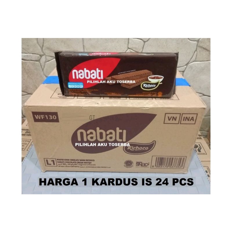 

Nabati Wafer 110 gram 1 dus ( isi 24 ) Coklat / keju / Ecer 5.000