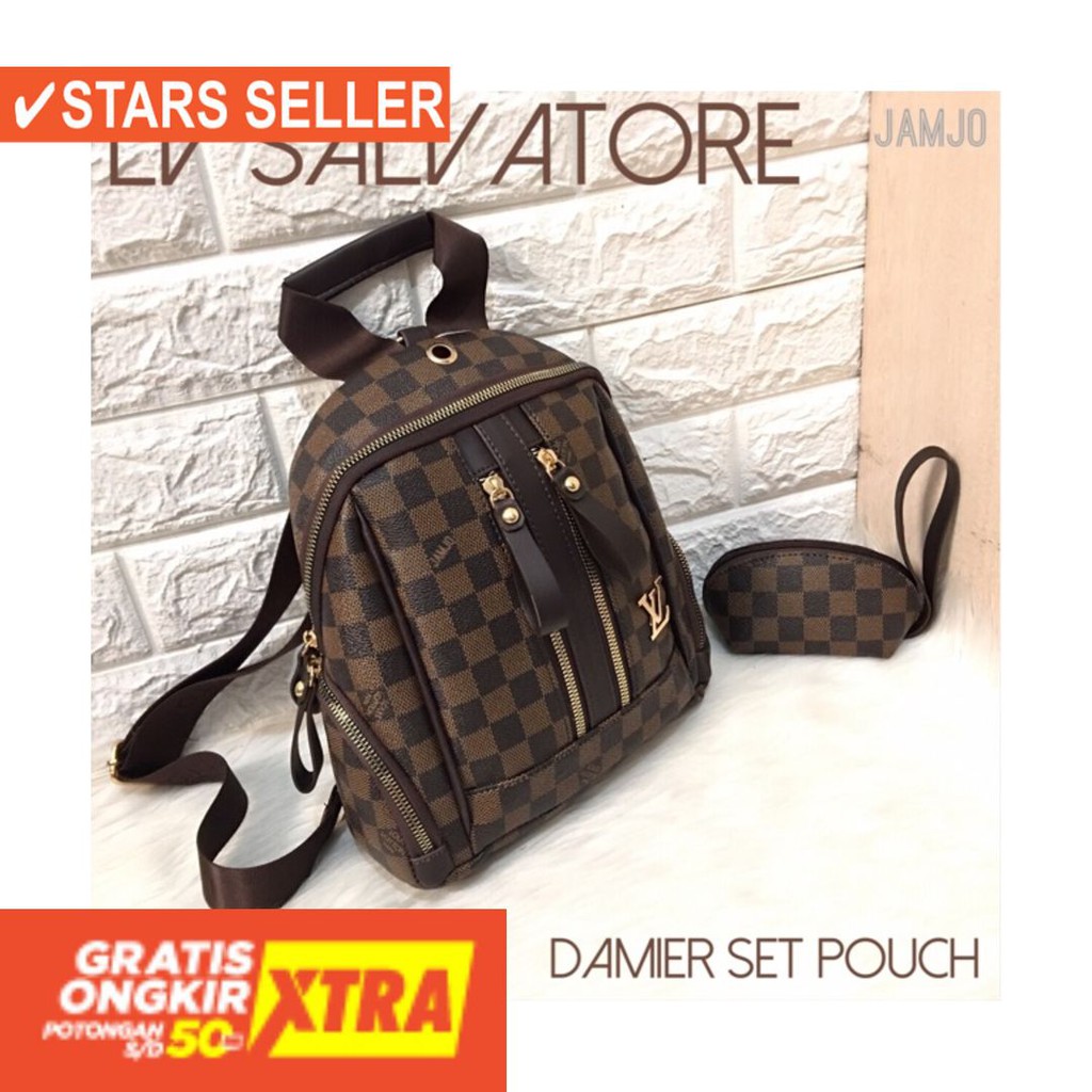 ORIGINAL TAS RANSEL LV SALVATORE SET POUCH SUPER PREMIUM / JAMJO