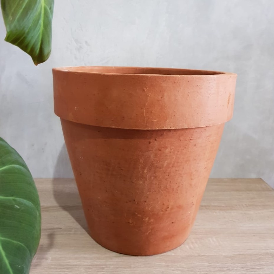 Pot Tanaman Corong Anggrek Sabuk Besar L Natural Terracotta Terakota Tanah Liat Gerabah Tembikar